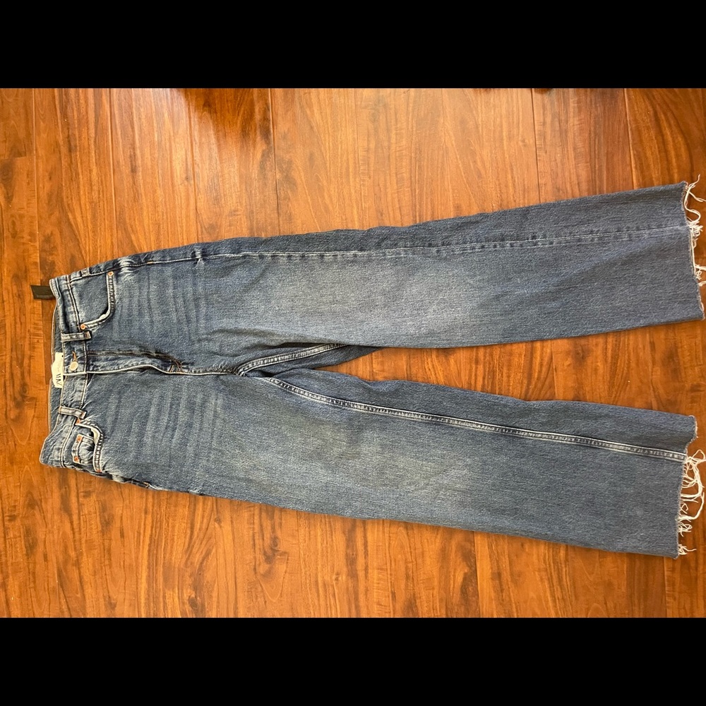 ZARA high waisted straight jeans